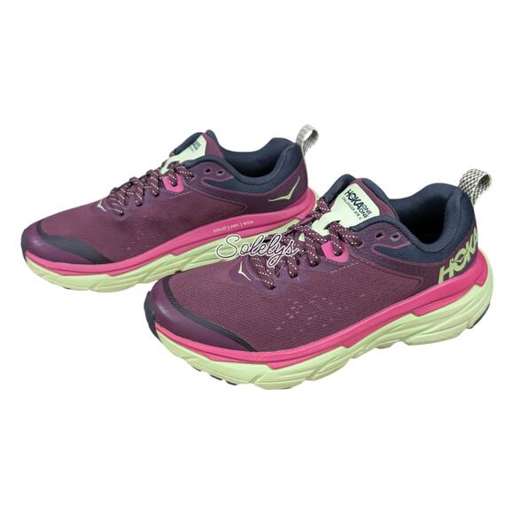 HOKA ONE Challenger ATR 6 Womens 7.5B Grape Wine Butterfly Trail Running Sneaker - Picture 3 of 11